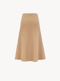 OK PORTE_Jupe en laine et cachemire - Pearl Beige