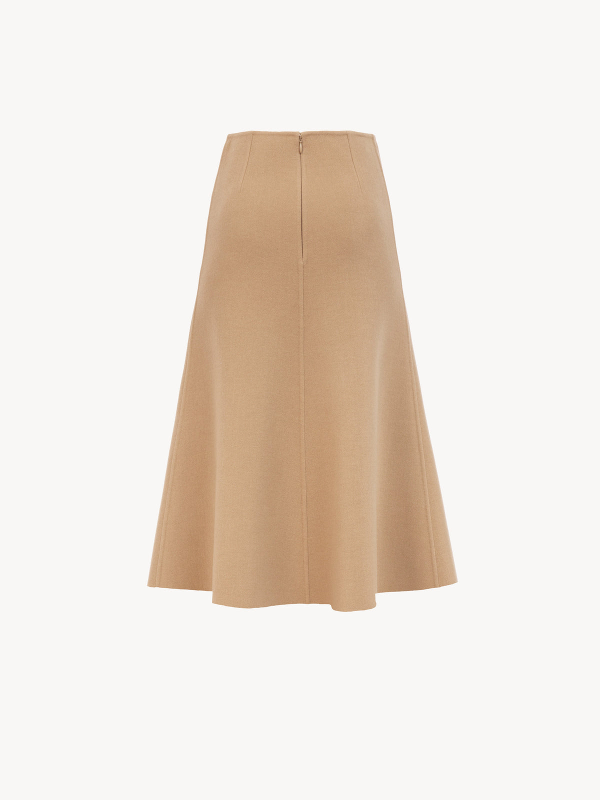 OK PORTE_Jupe en laine et cachemire - Pearl Beige