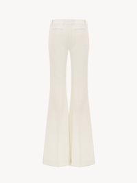 NO PORTE_Pantalon en laine - Seedpearl Beige