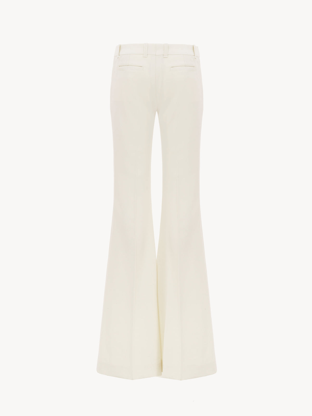 NO PORTE_Pantalon en laine - Seedpearl Beige