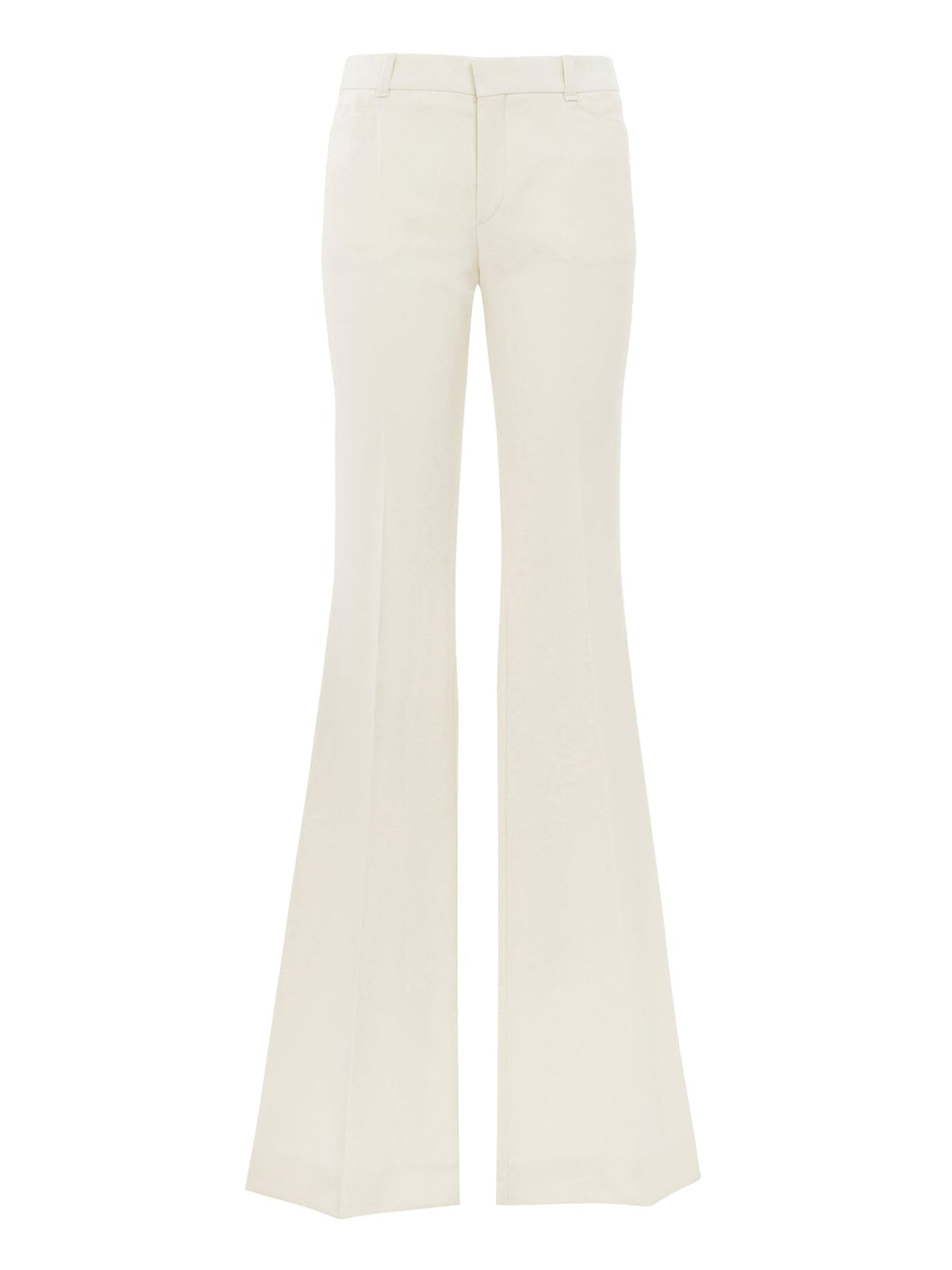NO PORTE_Pantalon en laine - Seedpearl Beige