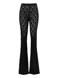 OK PORTE_Pantalon flare ajouré - Black