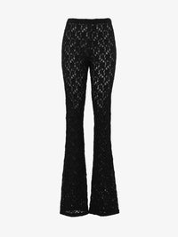OK PORTE_Pantalon flare ajouré - Black