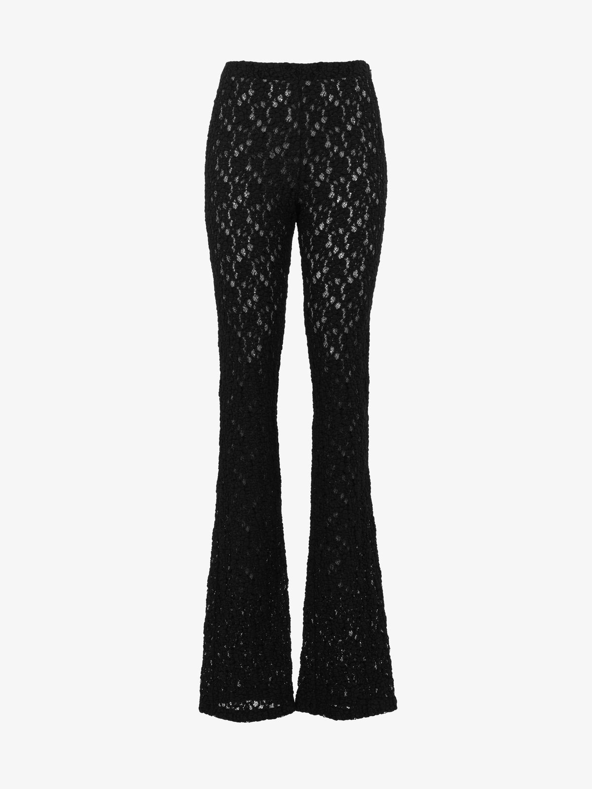 OK PORTE_Pantalon flare ajouré - Black