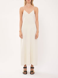 OK PORTE_Robe en laine et cachemire - Eden White