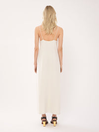 OK PORTE_Robe en laine et cachemire - Eden White