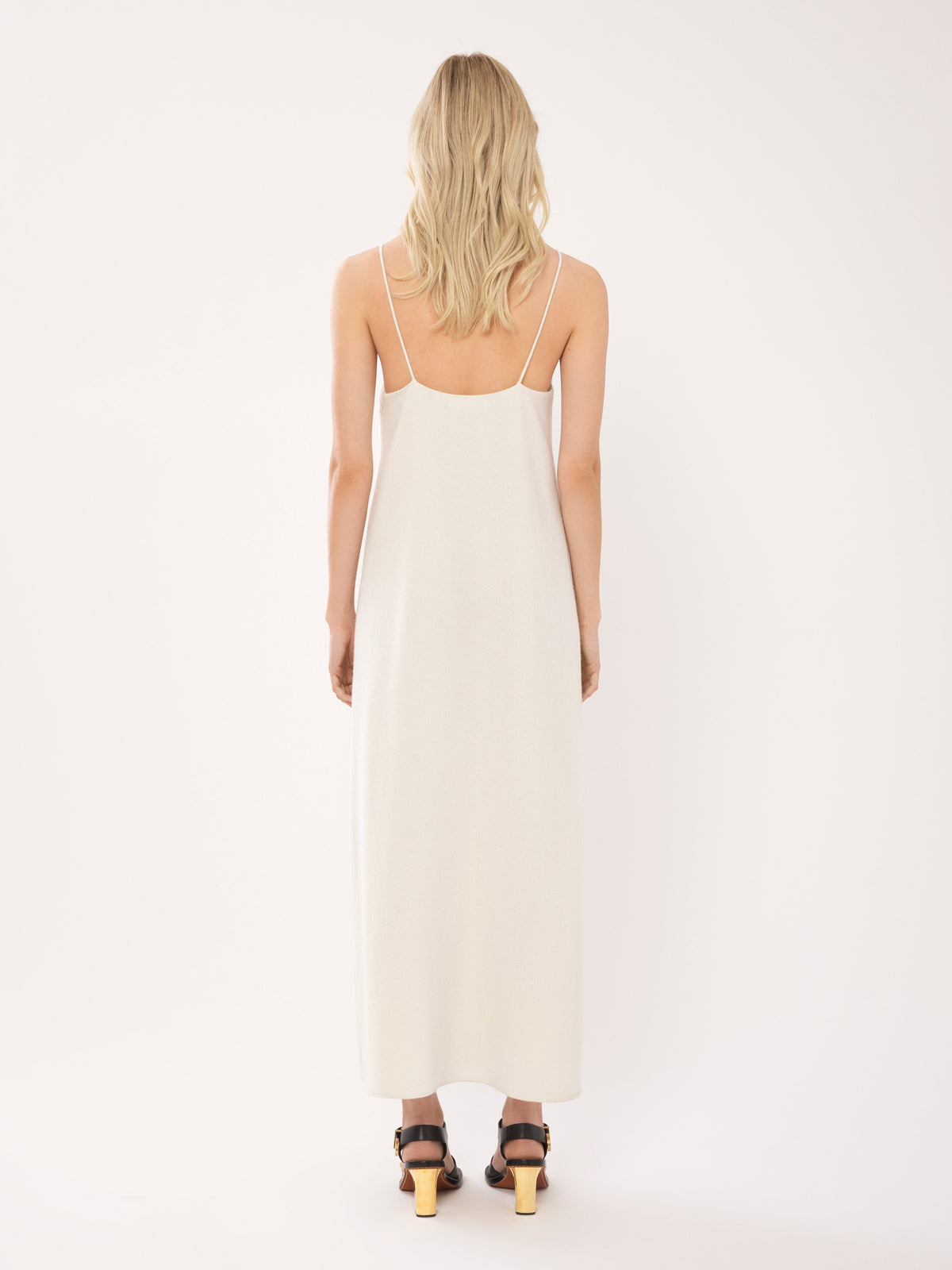 OK PORTE_Robe en laine et cachemire - Eden White