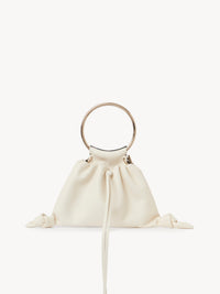 OK PORTE_Sac Clutches Arlene en cuir - White & Black