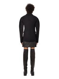 OK PORTE_Veste en laine et cachemire - Black