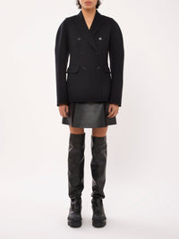 OK PORTE_Veste en laine et cachemire - Black
