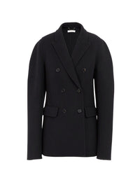 OK PORTE_Veste en laine et cachemire - Black