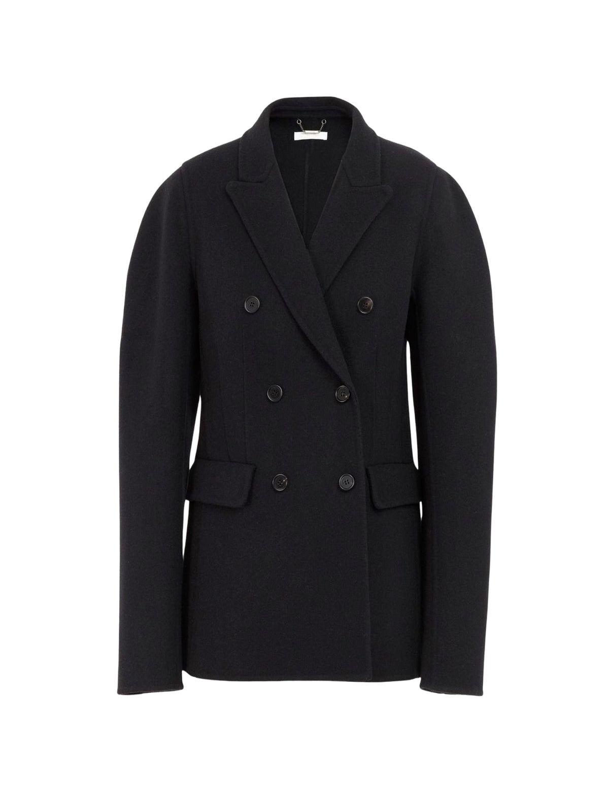 OK PORTE_Veste en laine et cachemire - Black