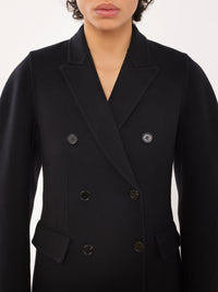 OK PORTE_Veste en laine et cachemire - Black
