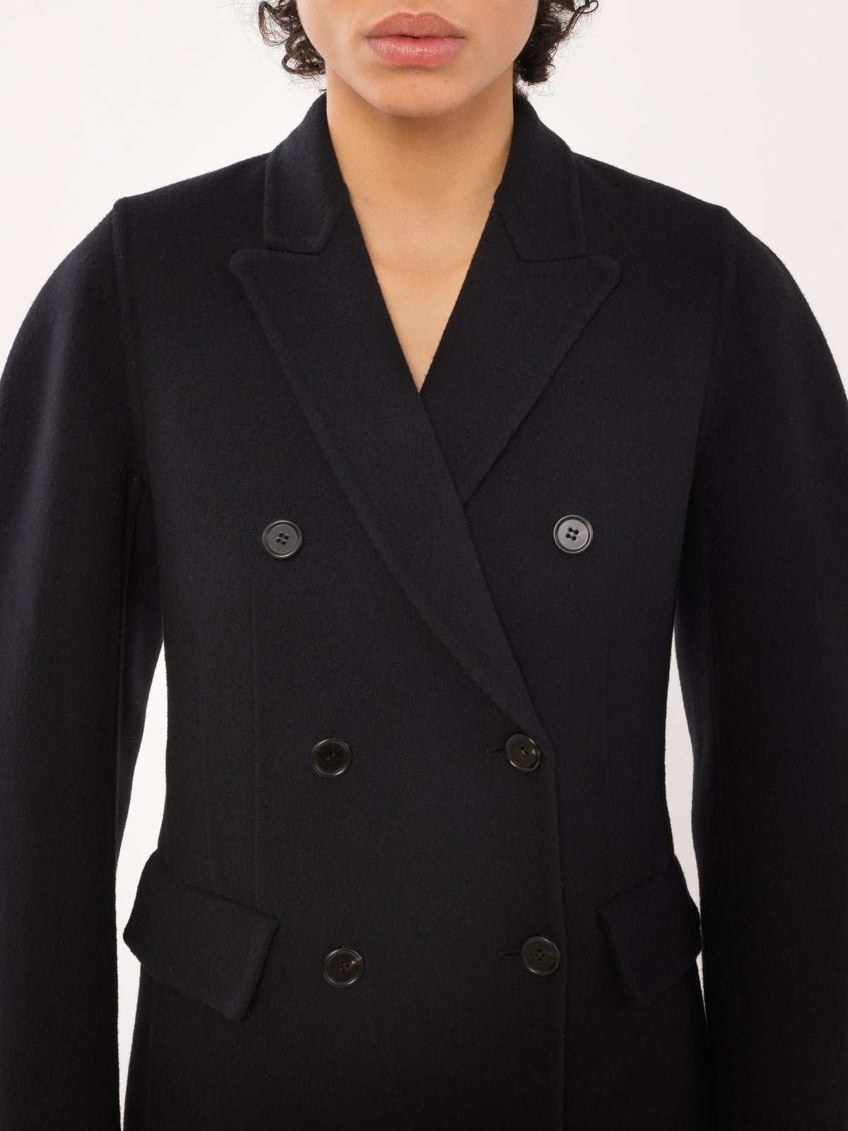 OK PORTE_Veste en laine et cachemire - Black