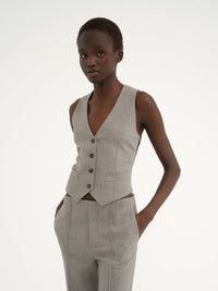 OK PORTE_Swan Grey GILET - Swan Grey