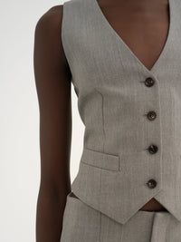 OK PORTE_Swan Grey GILET - Swan Grey