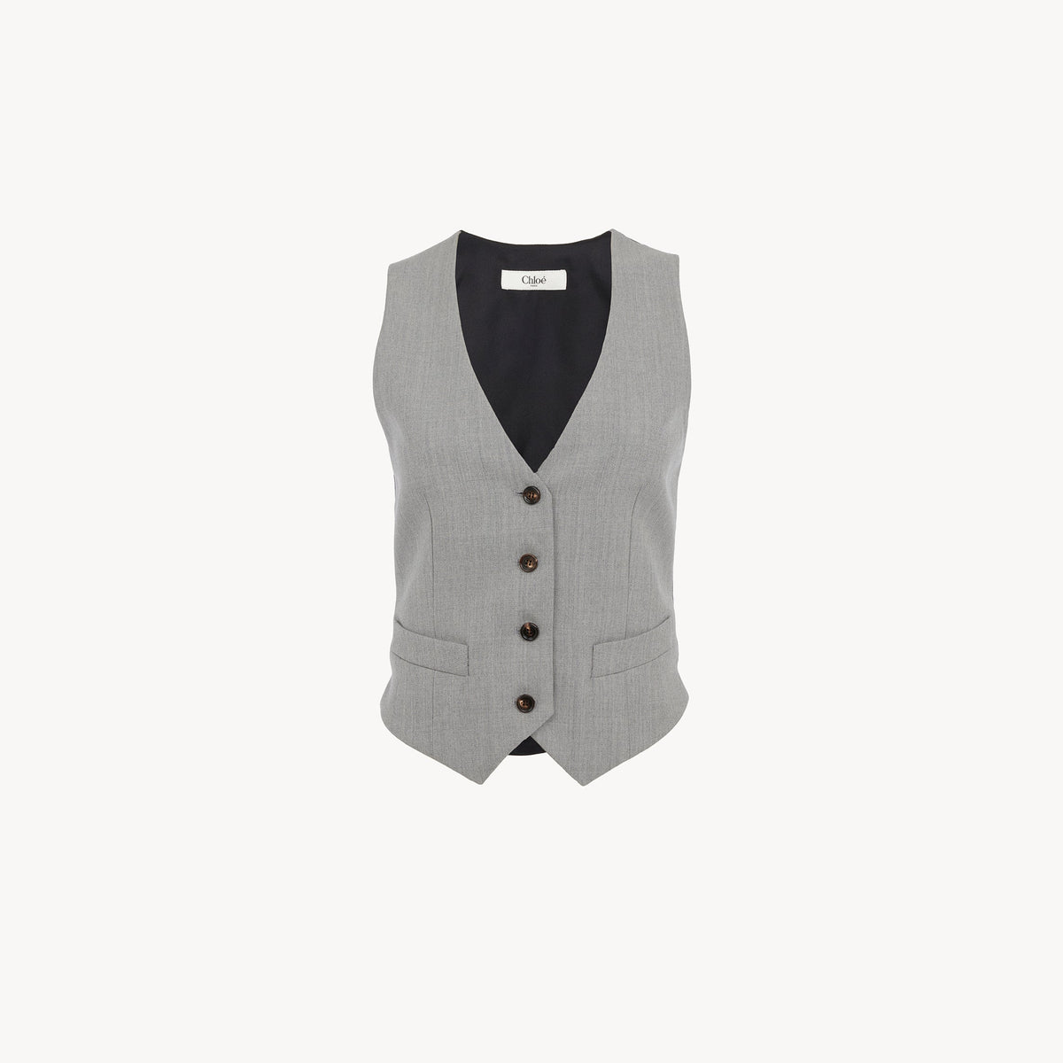 OK PORTE_Swan Grey GILET - Swan Grey