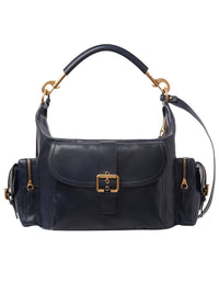 OK PORTE_Grand sac à main Camera Bag en cuir - Evening Blue