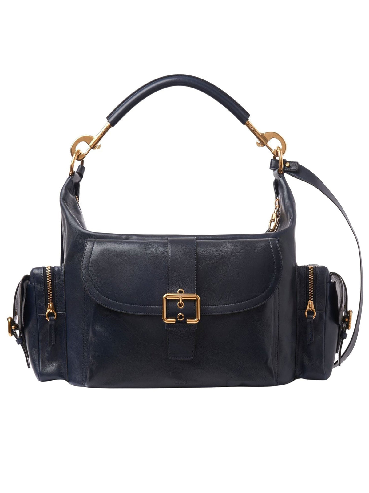 OK PORTE_Grand sac à main Camera Bag en cuir - Evening Blue