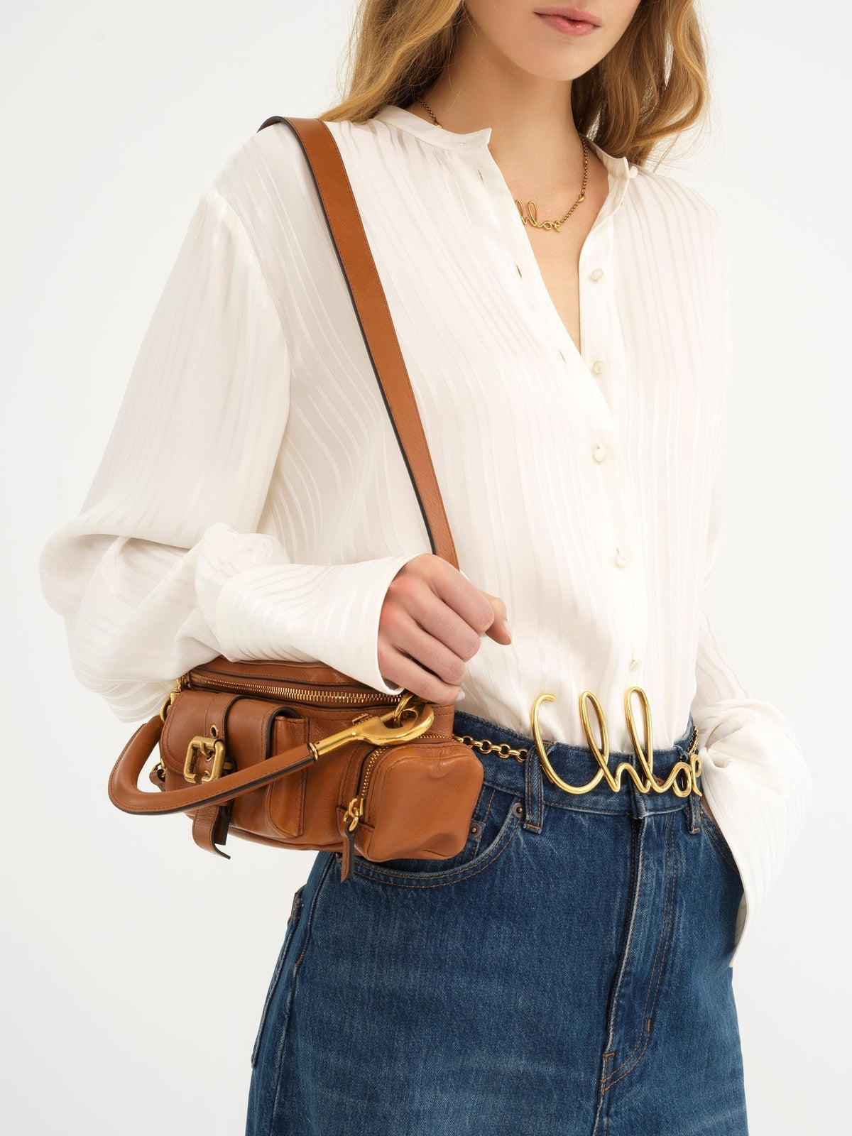 OK PORTE_Petit sac porté épaule Camera Bag en cuir - Reef Shell