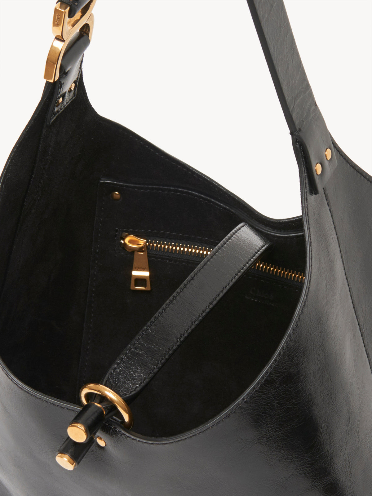 OK PORTE_Petit sac porté épaule Marcie en cuir - Black