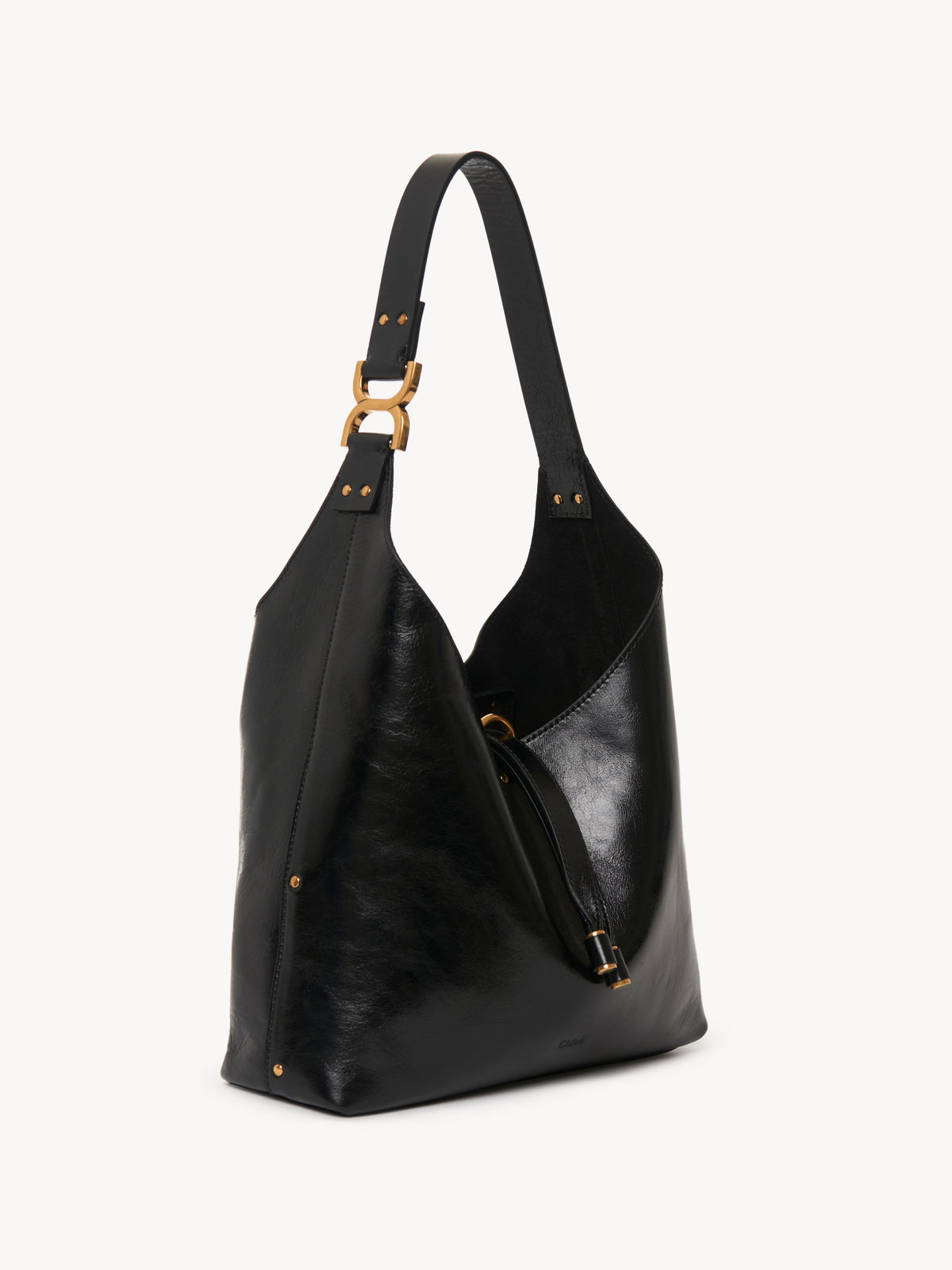 OK PORTE_Petit sac porté épaule Marcie en cuir - Black