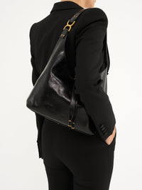OK PORTE_Petit sac porté épaule Marcie en cuir - Black