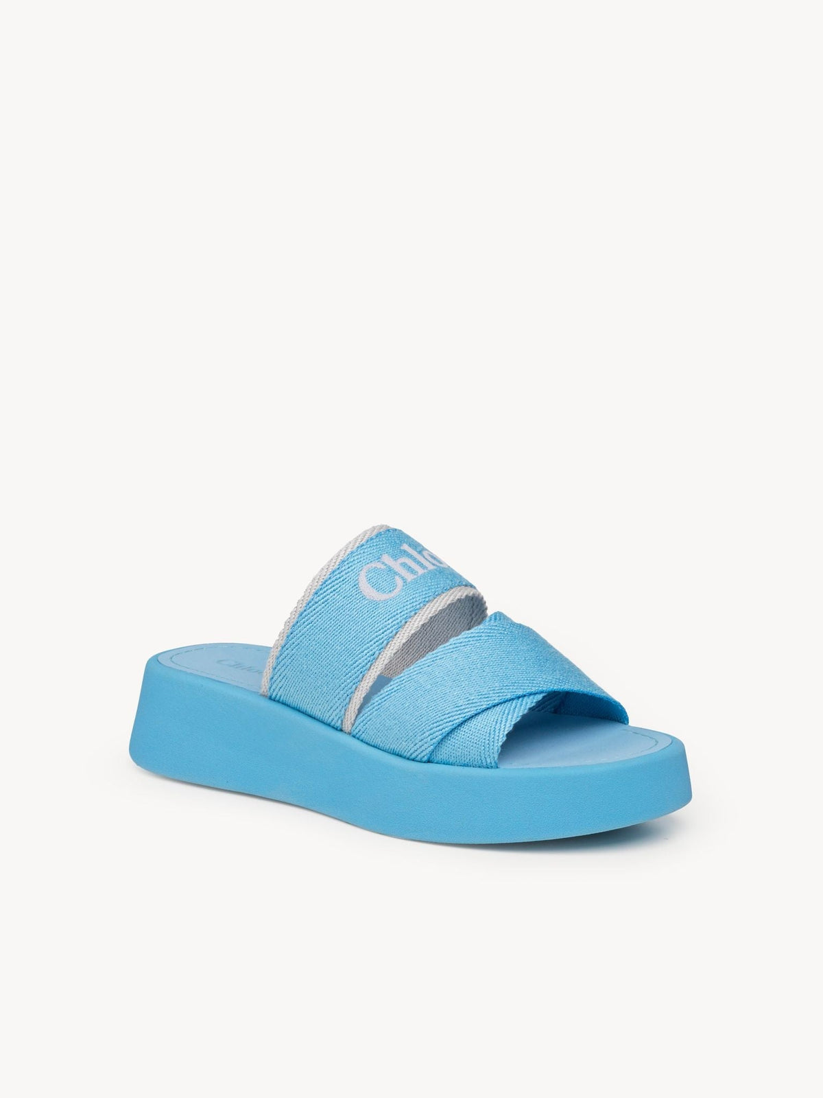 OK PORTE_Sandales compensées Mila - Silky Blue