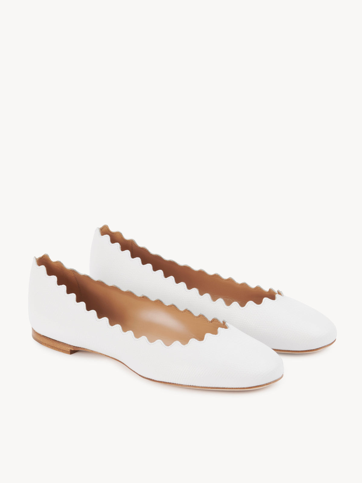 OK PORTE_Ballerines Lauren en cuir - Brilliant White