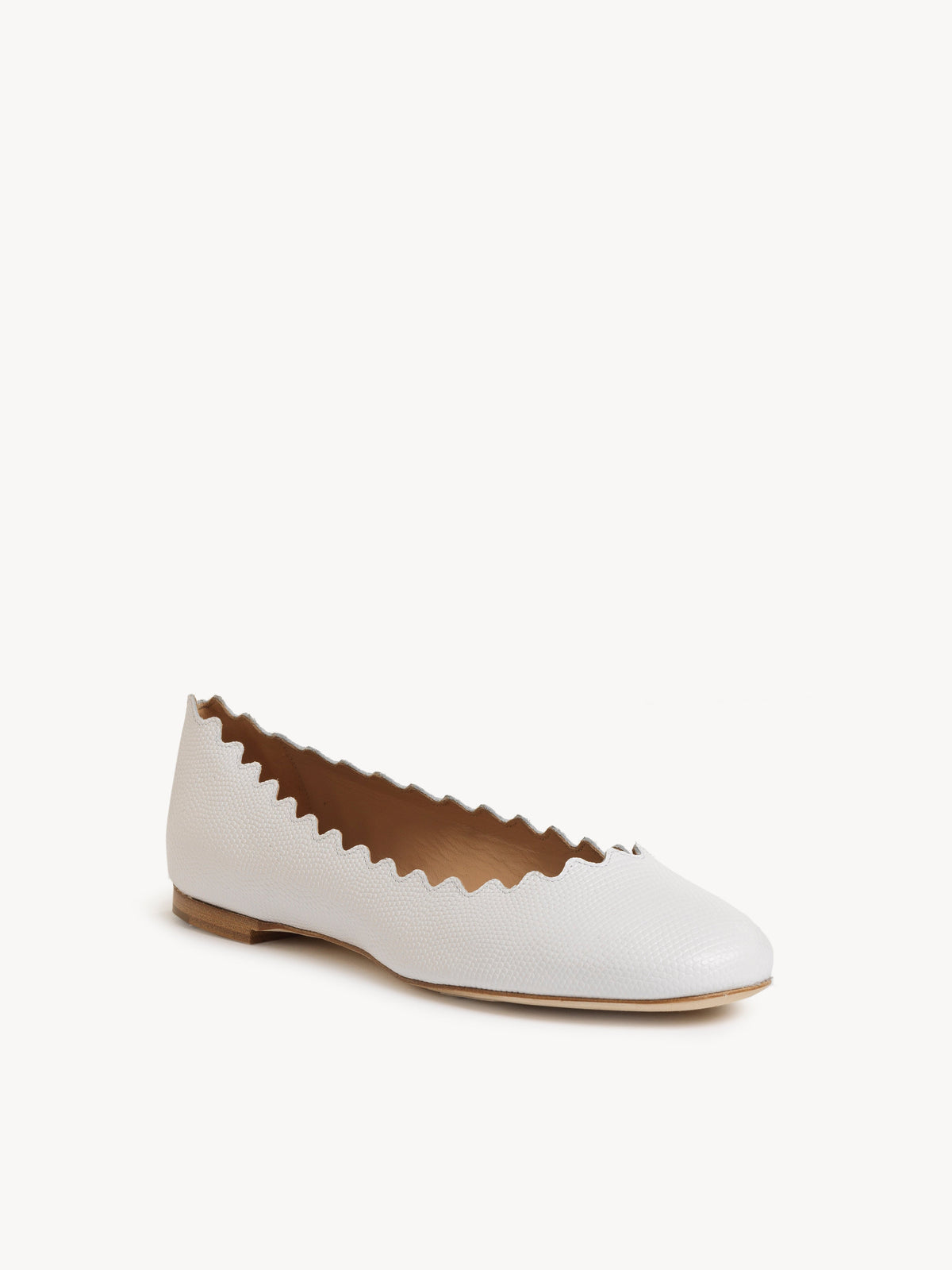 OK PORTE_Ballerines Lauren en cuir - Brilliant White