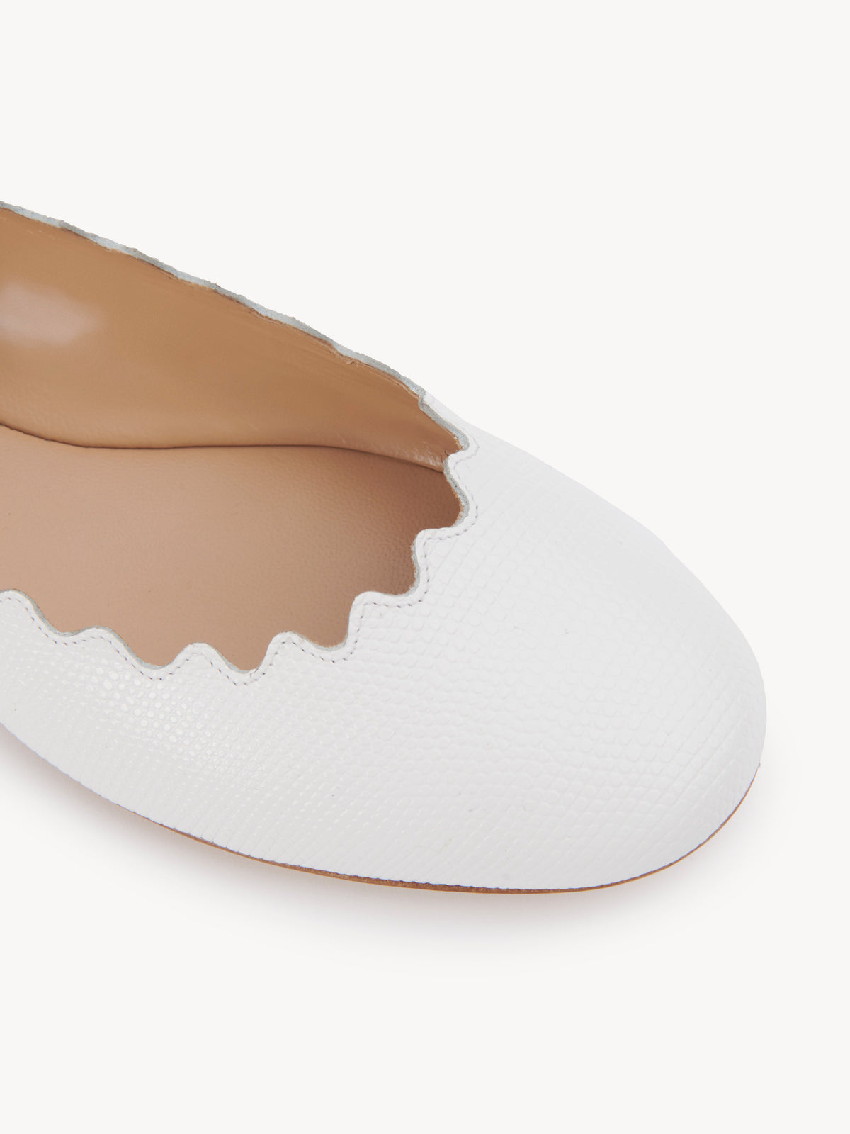 OK PORTE_Ballerines Lauren en cuir - Brilliant White