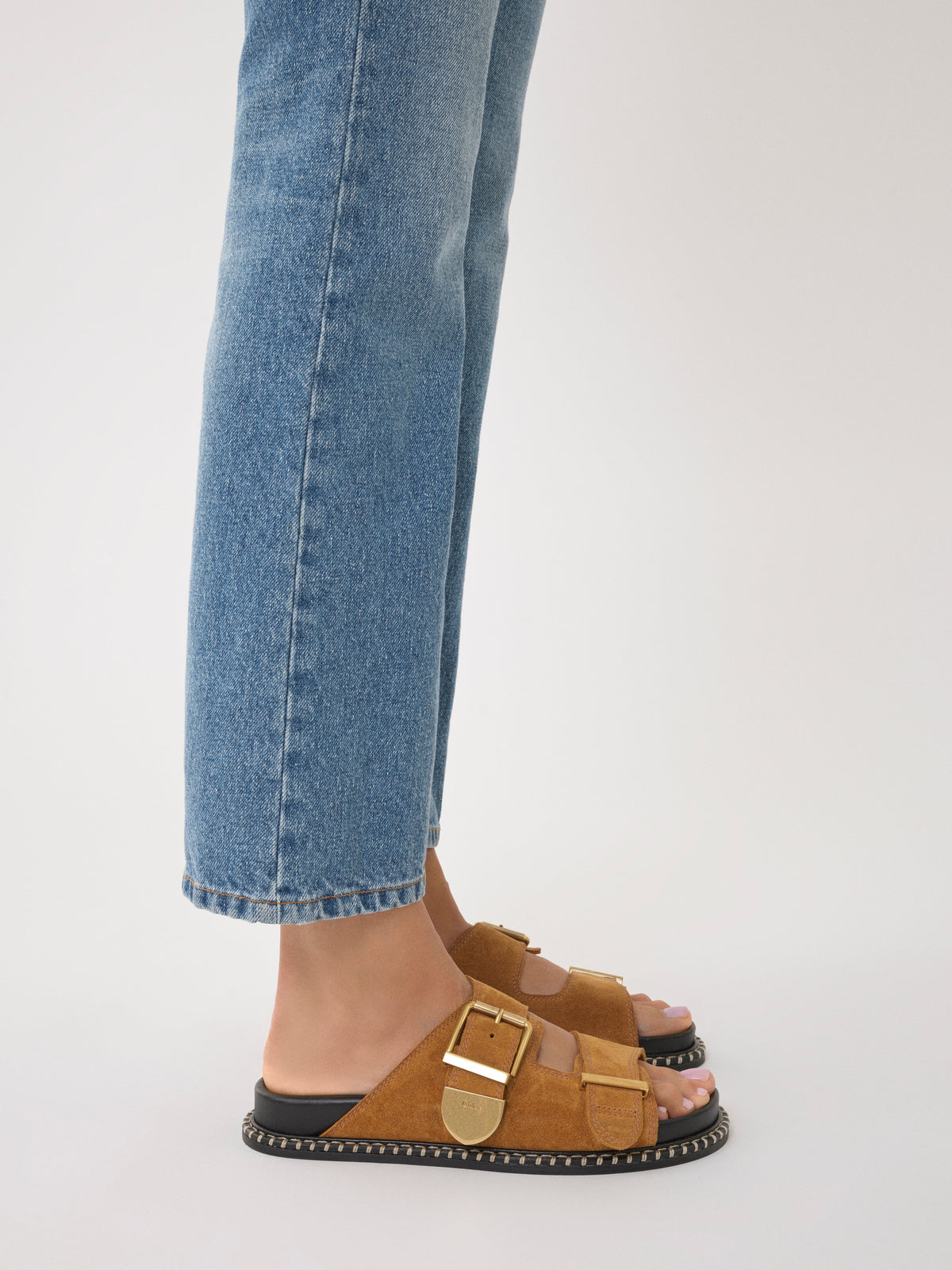 OK PORTE_Sandales Rebecca en cuir - Sand Brown