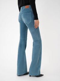 OK PORTE_Pantalon ample en cuir - Grizzled Blue