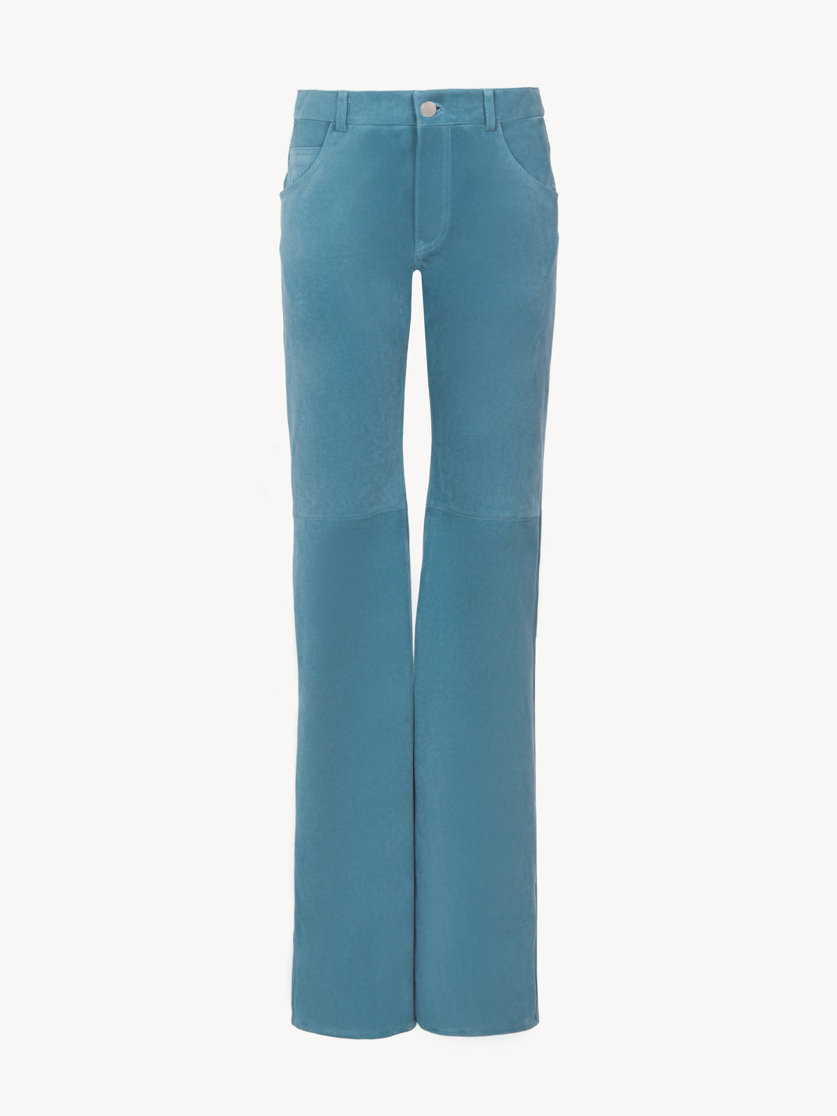 OK PORTE_Pantalon ample en cuir - Grizzled Blue