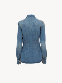 OK PORTE_Chemise à pressions en denim - Foggy Blue