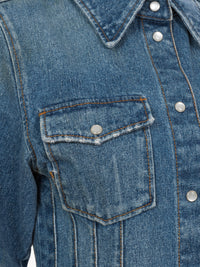 OK PORTE_Chemise à pressions en denim - Foggy Blue