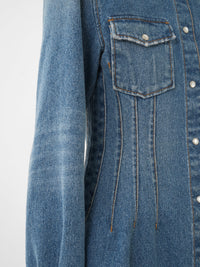 OK PORTE_Chemise à pressions en denim - Foggy Blue
