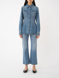 OK PORTE_Chemise à pressions en denim - Foggy Blue