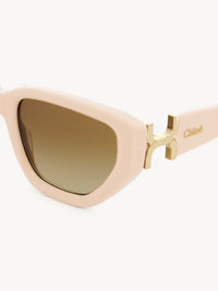 OK PORTE_Lunettes de soleil œil-de-chat Marcie - Cream