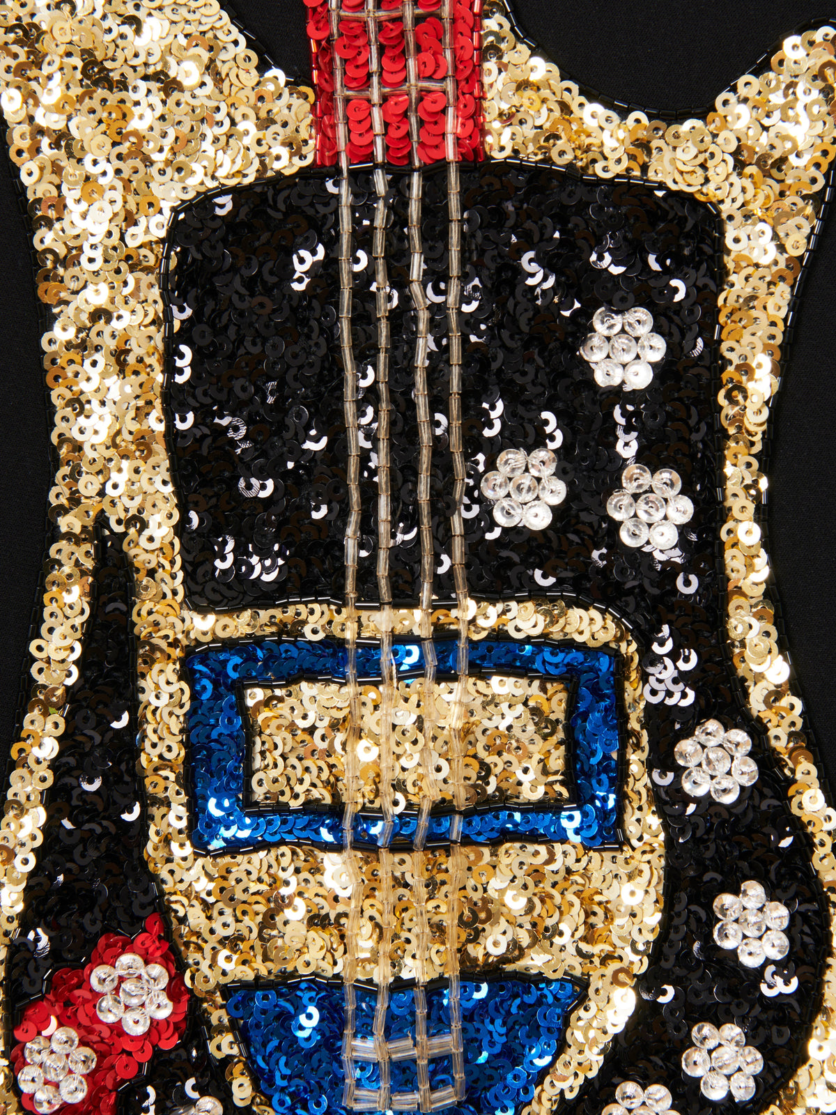 OK PORTE_T-shirt à motif guitare - Black