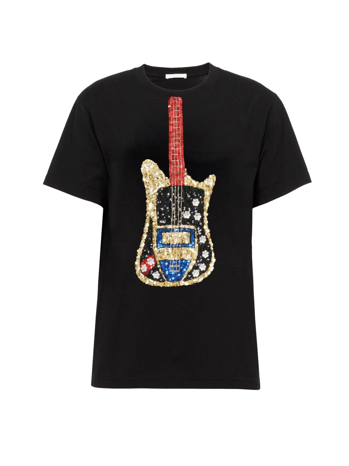 OK PORTE_T-shirt à motif guitare - Black