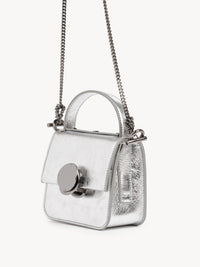 OK PORTE_Mini sac à main Penelope en cuir - Silver