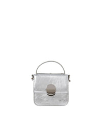 OK PORTE_Mini sac à main Penelope en cuir - Silver