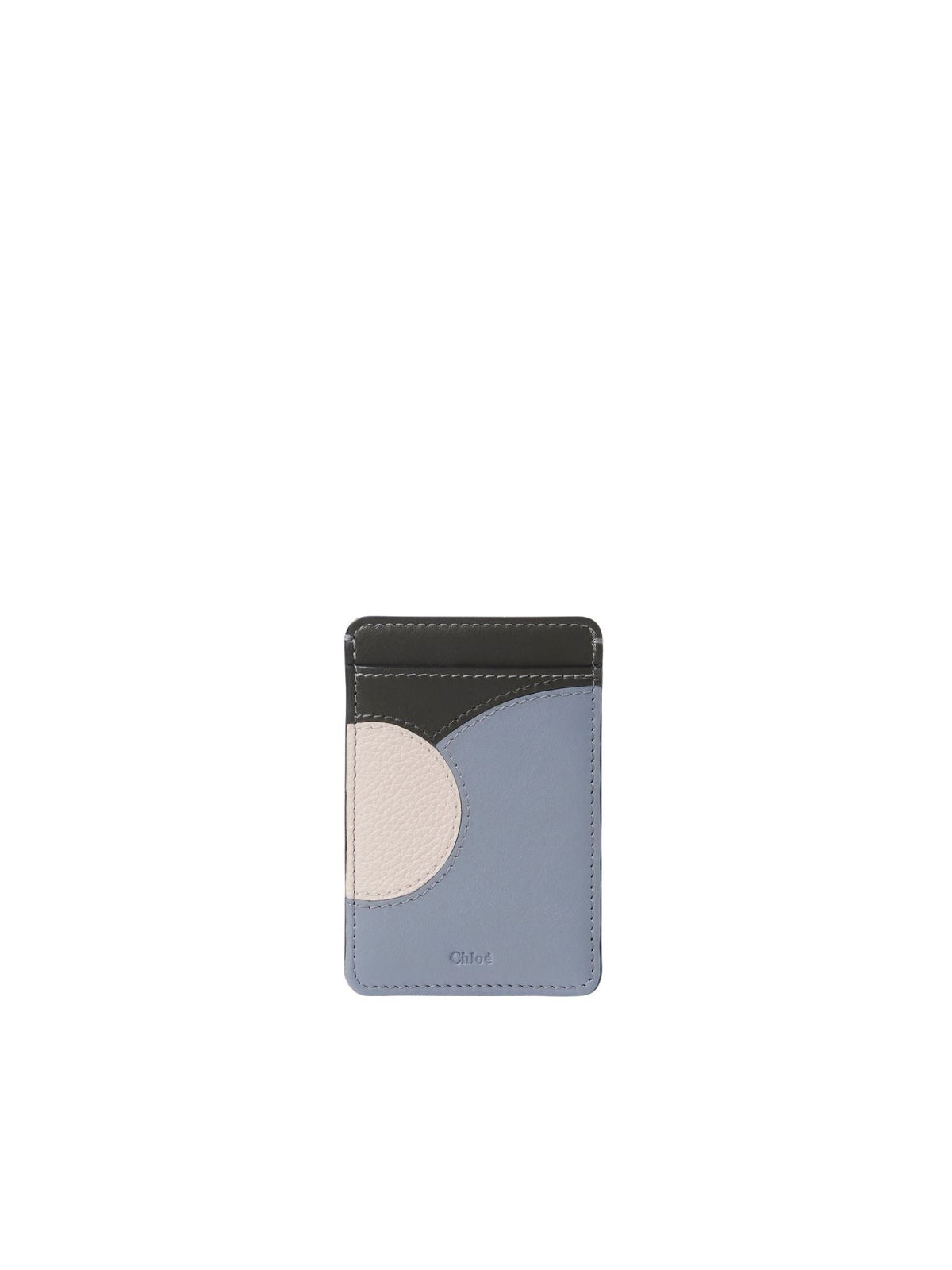 NO PORTE_Porte-cartes Moona en cuir - Blue & Grey