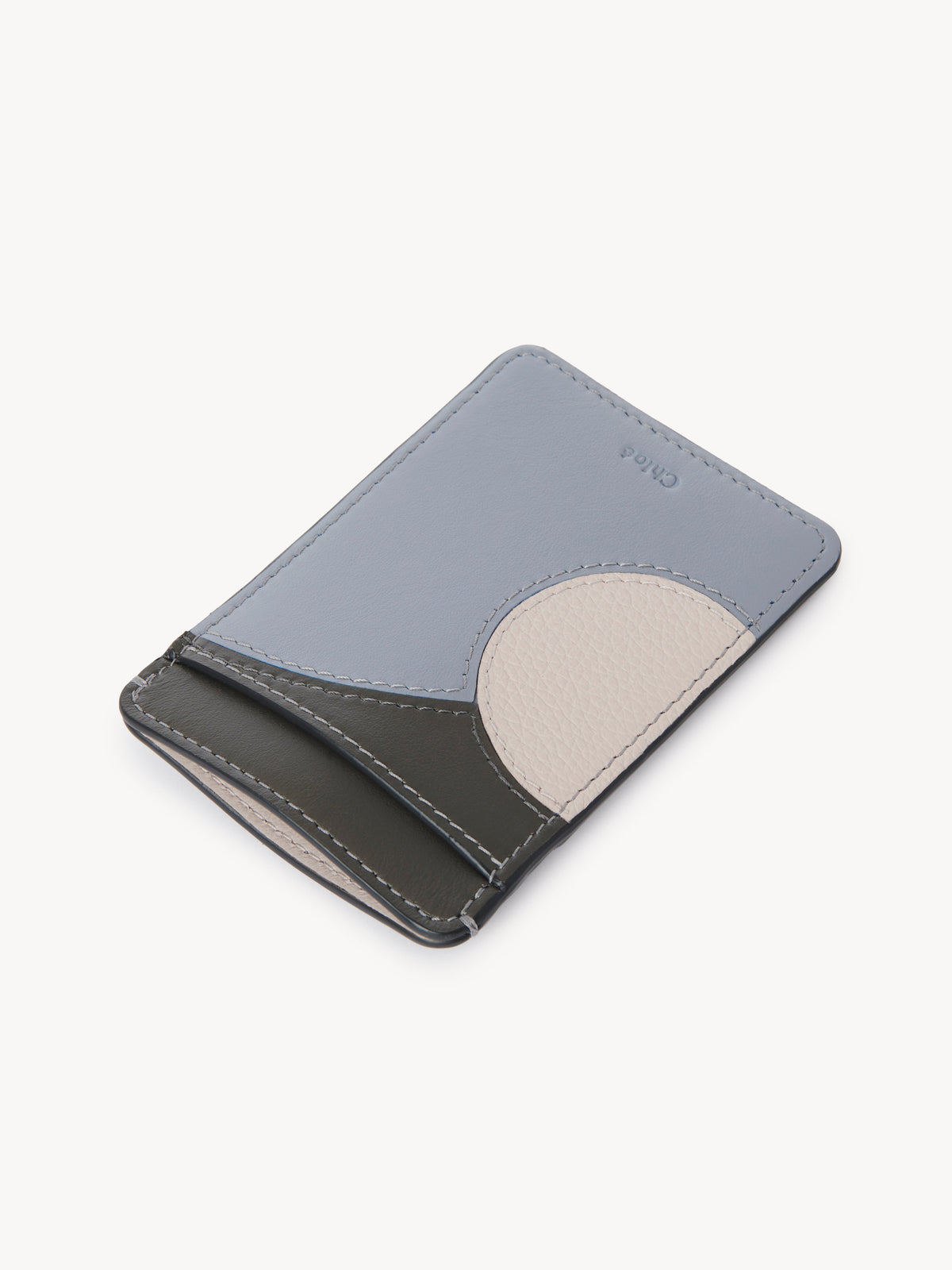 NO PORTE_Porte-cartes Moona en cuir - Blue & Grey