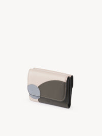 NO PORTE_Petit portefeuille compacte Moona en cuir - Blue & Grey