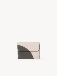 NO PORTE_Petit portefeuille compacte Moona en cuir - Blue & Grey
