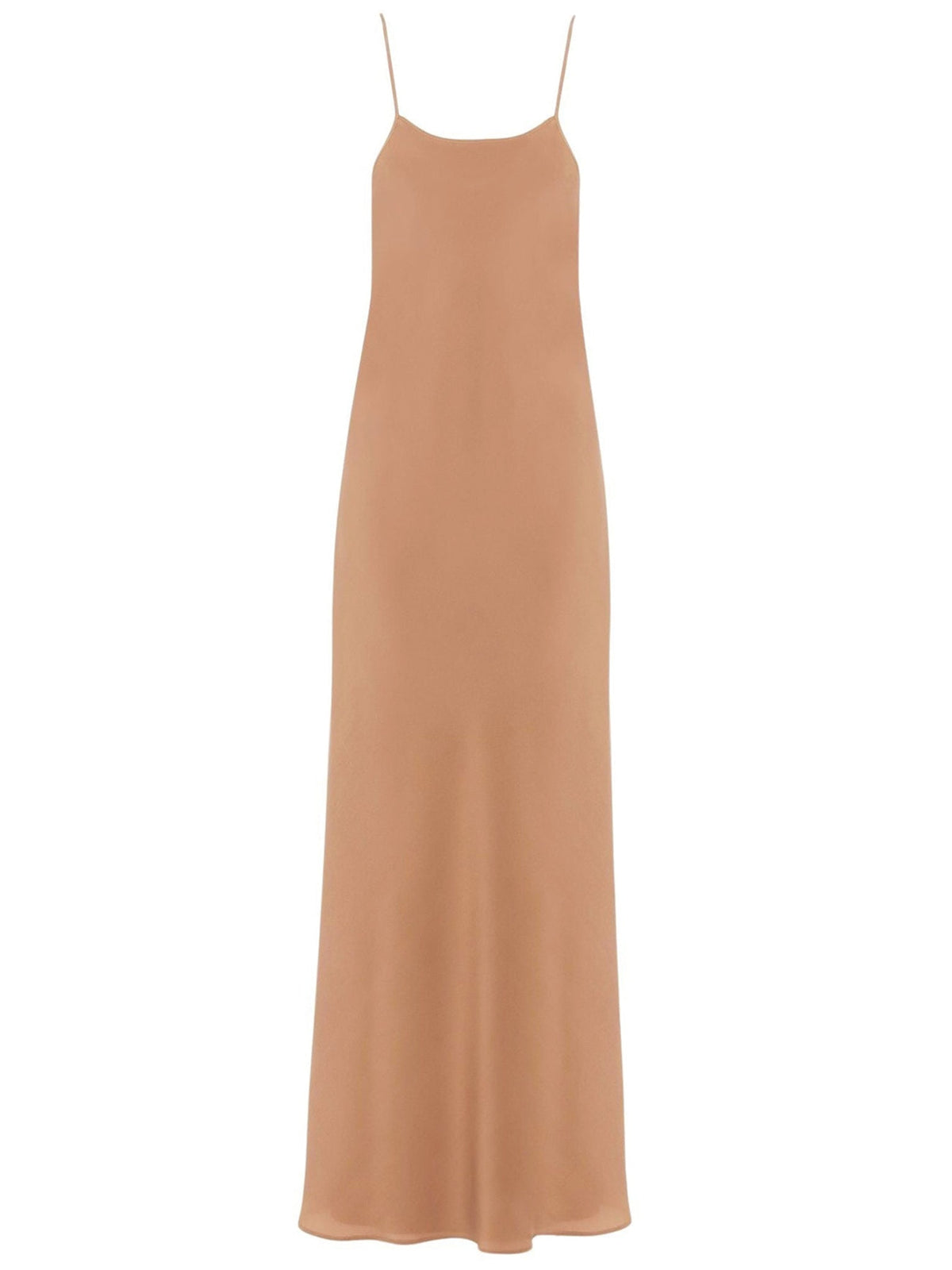 OK PORTE_Robe midi fines bretelles en soie - Cheek
