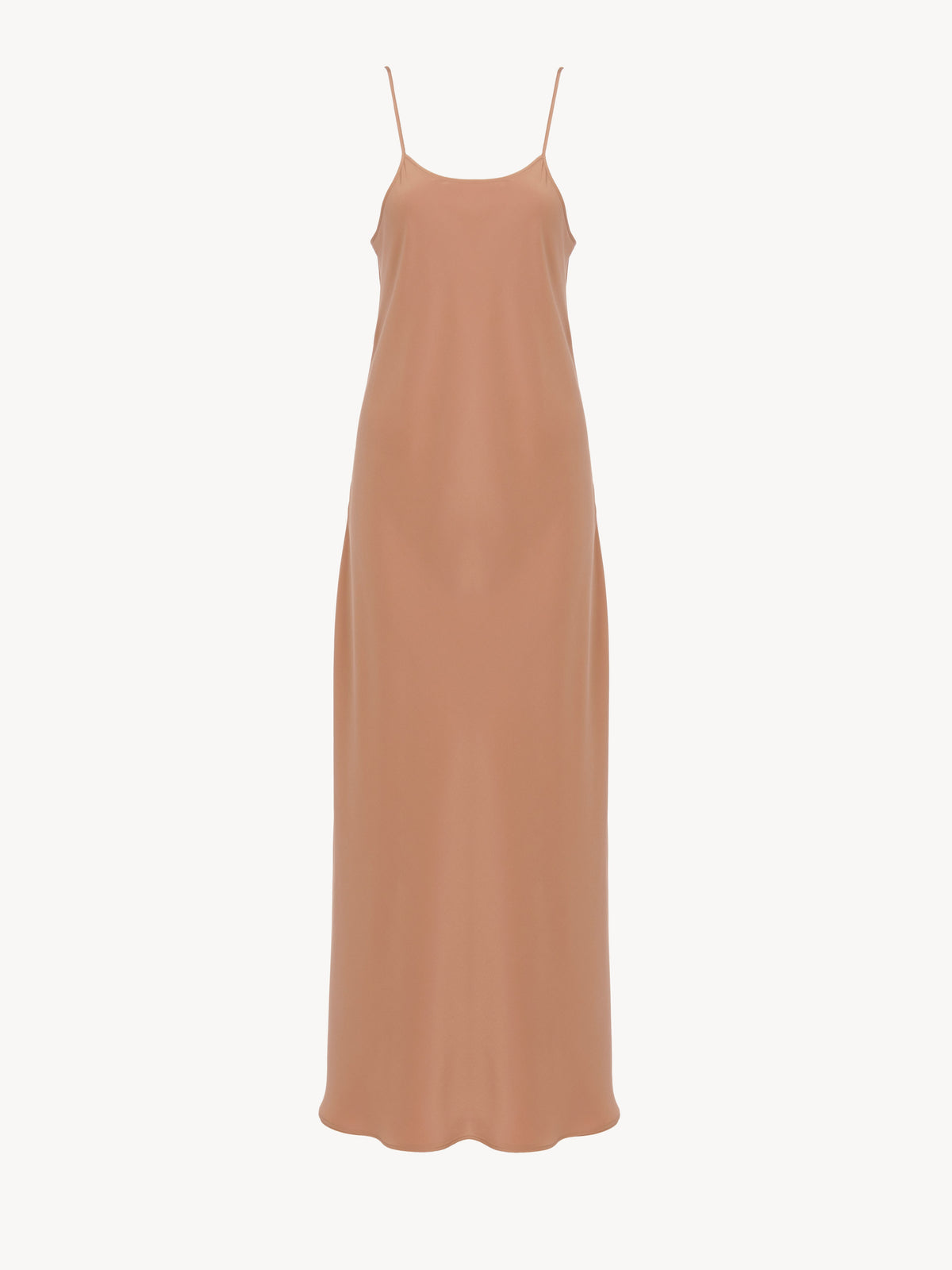 OK PORTE_Robe midi fines bretelles en soie - Cheek