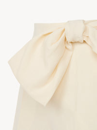 OK PORTE_Short taille haute en lin - Coconut Milk
